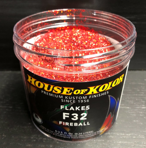 House of Kolor F32.C01 Fireball dry flake, 6 oz jar