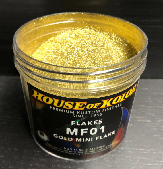 House of Kolor MF01.C01 Gold Mini Dry Flake, 6 oz jar
