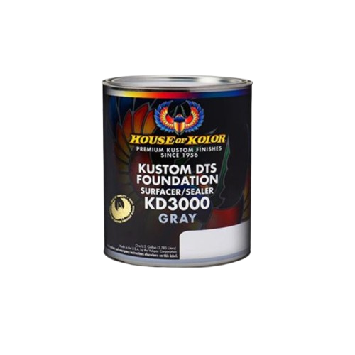 House of Kolor KD3000 Gray Kustom DTS Foundation Surface Sealer automotive primer sealer for superior paint adhesion and uniform color coverage.