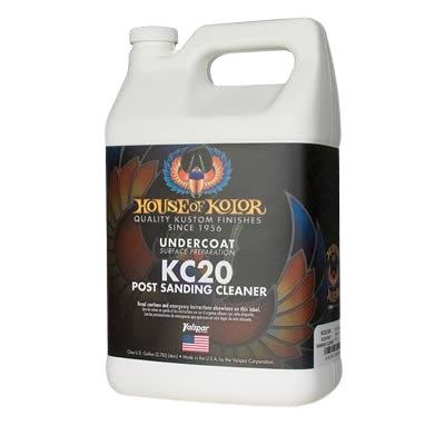 House of Kolor KC20 Post Sanding Cleaner automotive surface cleaner for removing sanding dust and contaminants before primer and paint application.