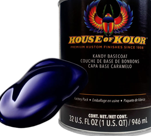 House of Kolor C2C-KBC05.Q01 Cobalt Blue Kandy Basecoat, 1 quart can