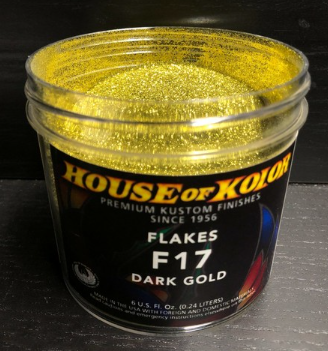 House of Kolor F17.C01 Dark Gold dry flake, 6 oz can