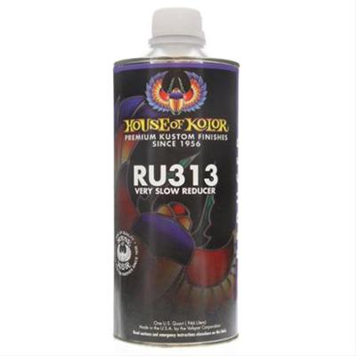 House of Kolor RU313 Very Slow Reducer automotive urethane paint reducer for professional spray applications in hot weather conditions.