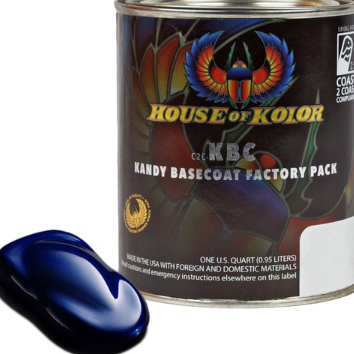 House of Kolor C2C-KBC04.Q01 Oriental Blue Kandy Basecoat, 1 quart can