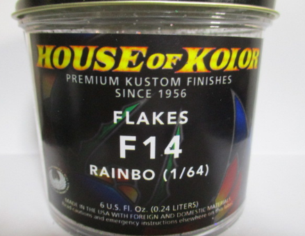 House of Kolor F14.C01 Rainbo dry flake, 1/64 chip size, 6 oz can