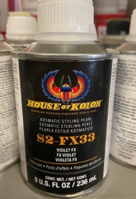 House of Kolor S2-FX33.HP1 Kosmatic Styling Pearl Violet FX, half pint can