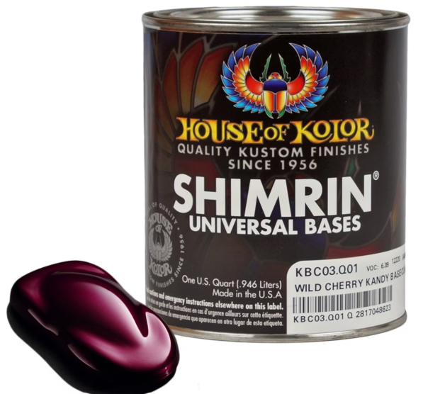 House of Kolor KBC03.Q01 Wild Cherry Kandy Basecoat, 1 quart can